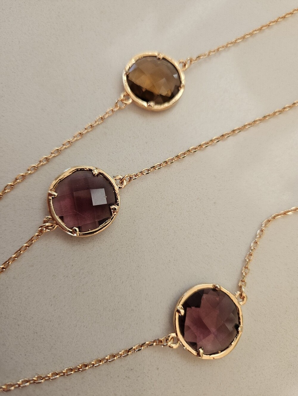 Luxury Designer Blumarine Gold Multi-Color Gemstone Station Long Necklace 44" - Picture 5 of 5